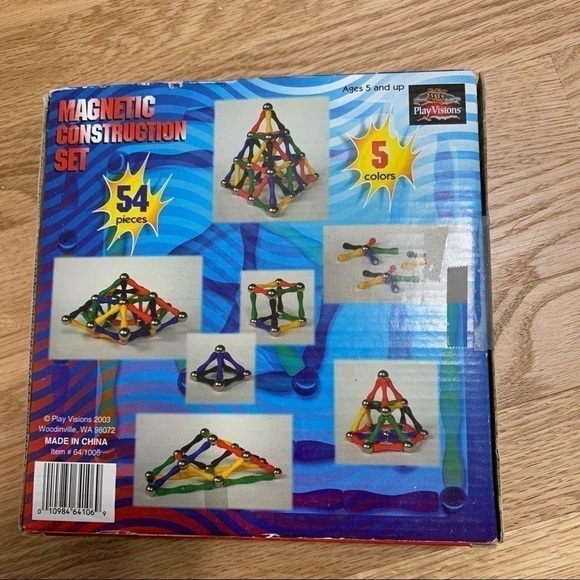 Magnetic Construction Set Toy NWT 54 Pieces Colorful Building Imagination - Picture 5 of 5